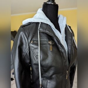Jou Jou Juniors' Faux-Fur-Lined Moto Jacket